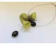 Collier "Orchidée" vert